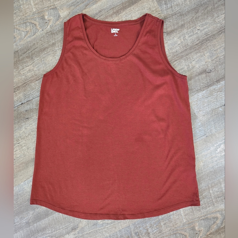 Lands' End Pink Sleeveless Tank Top
